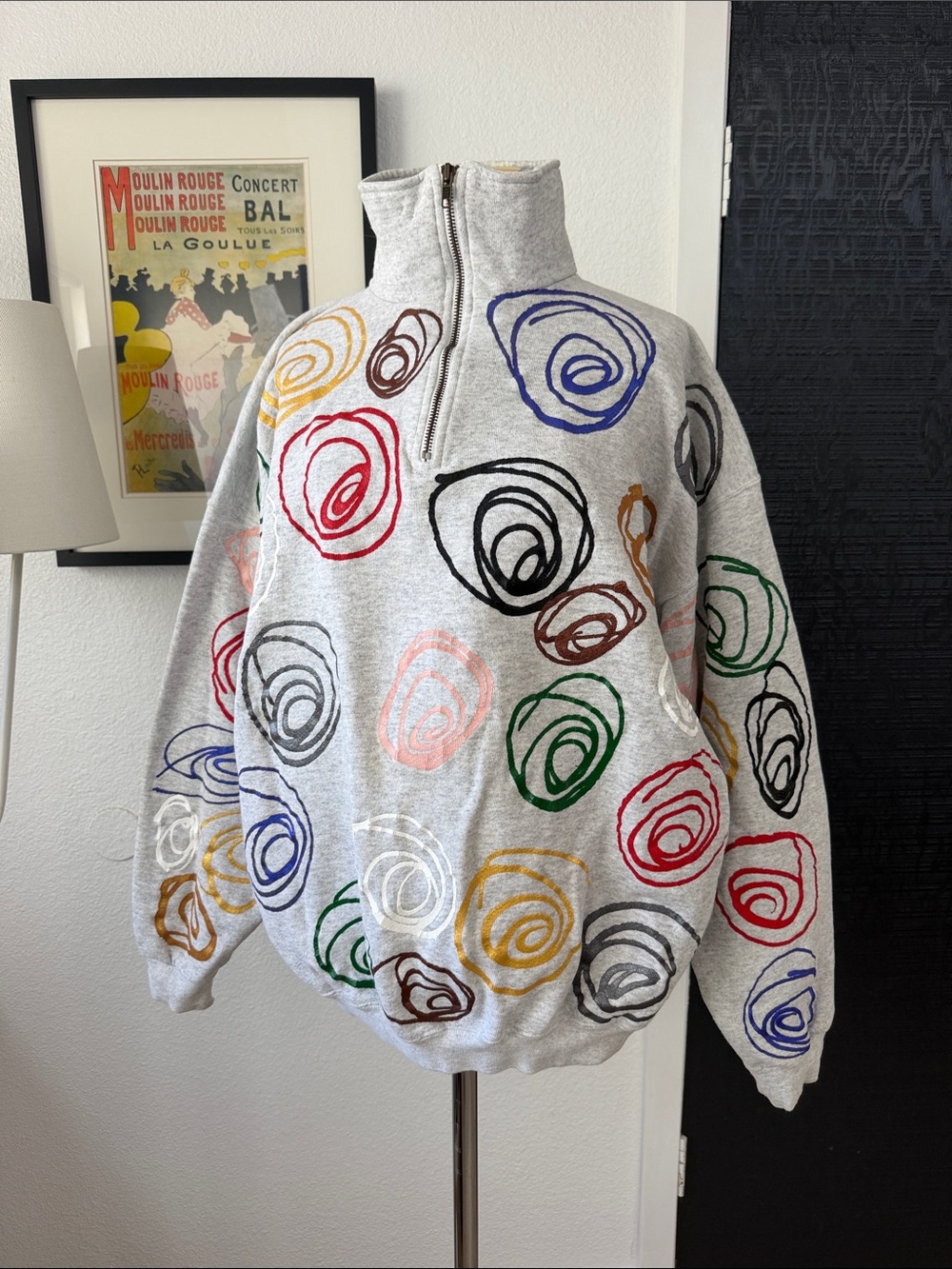 Vintage Hand Painted Swirl Sweatshirt - Picture 2 of 12